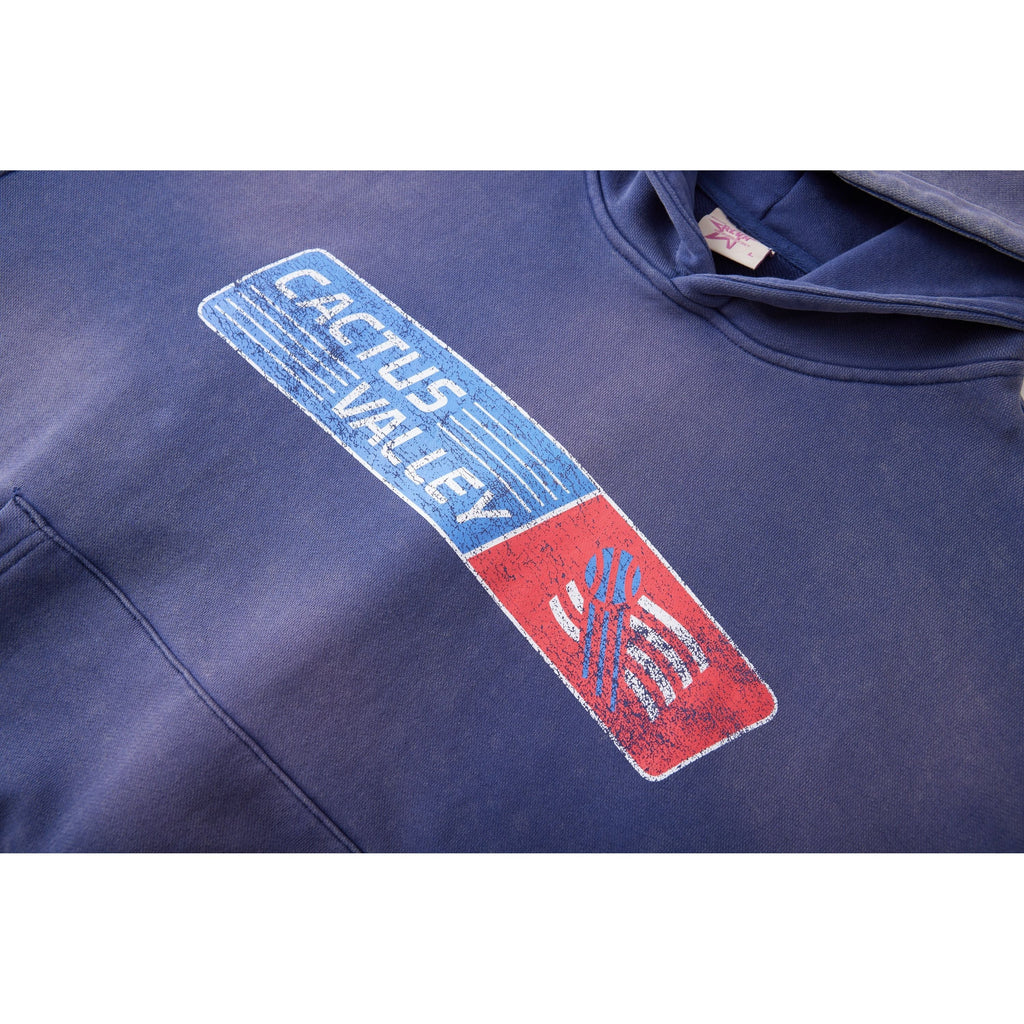 Pit Stop Hoodie Navy Blue Washed