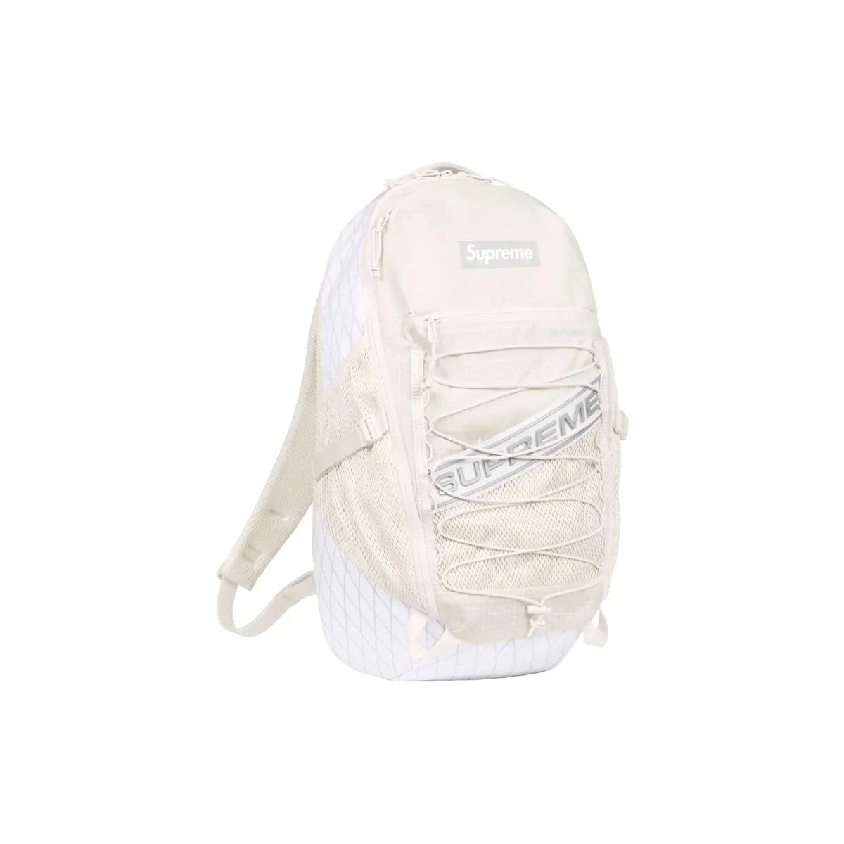 3D Logo Backpack White
