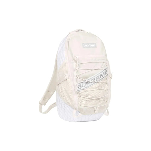 3D Logo Backpack White