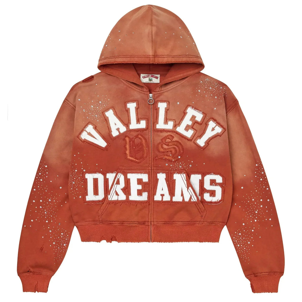 Classico Zip Up Hoodie Orange
