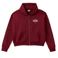 Crystal Cactus Zip-Up Hoodie Maroon