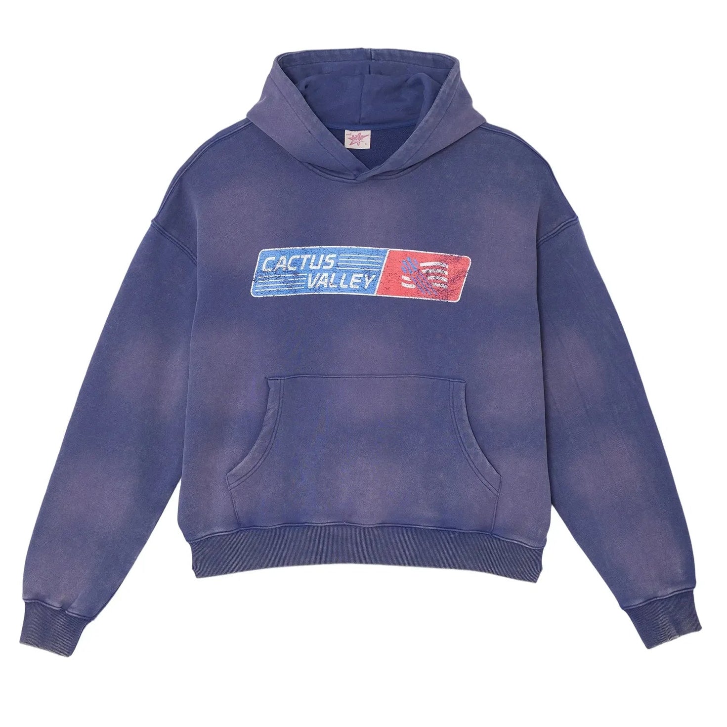 Pit Stop Hoodie Navy Blue Washed