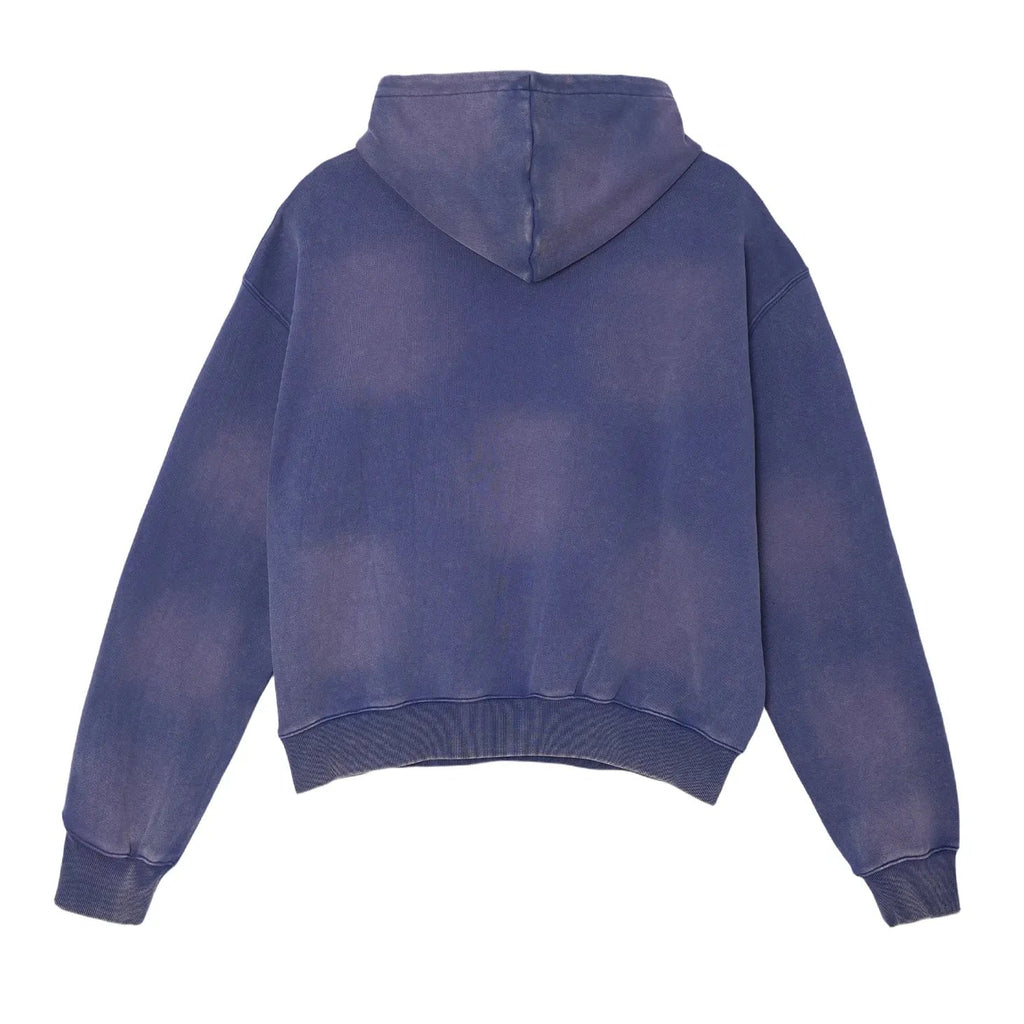 Pit Stop Hoodie Navy Blue Washed