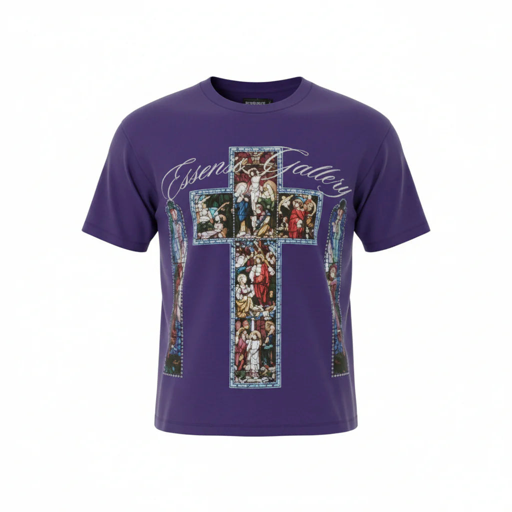 Sacred Cross T-Shirt - Purple