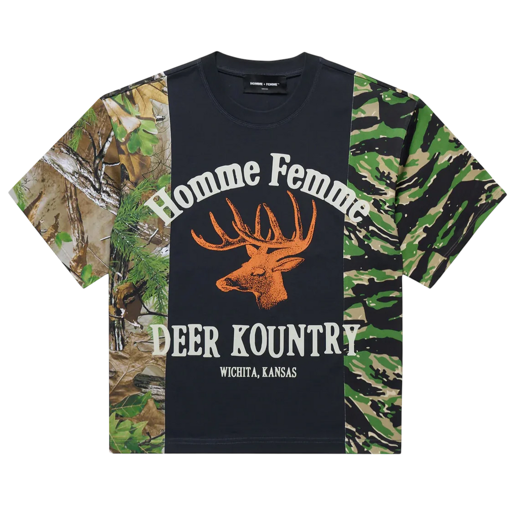 Deer Camo Split Tee