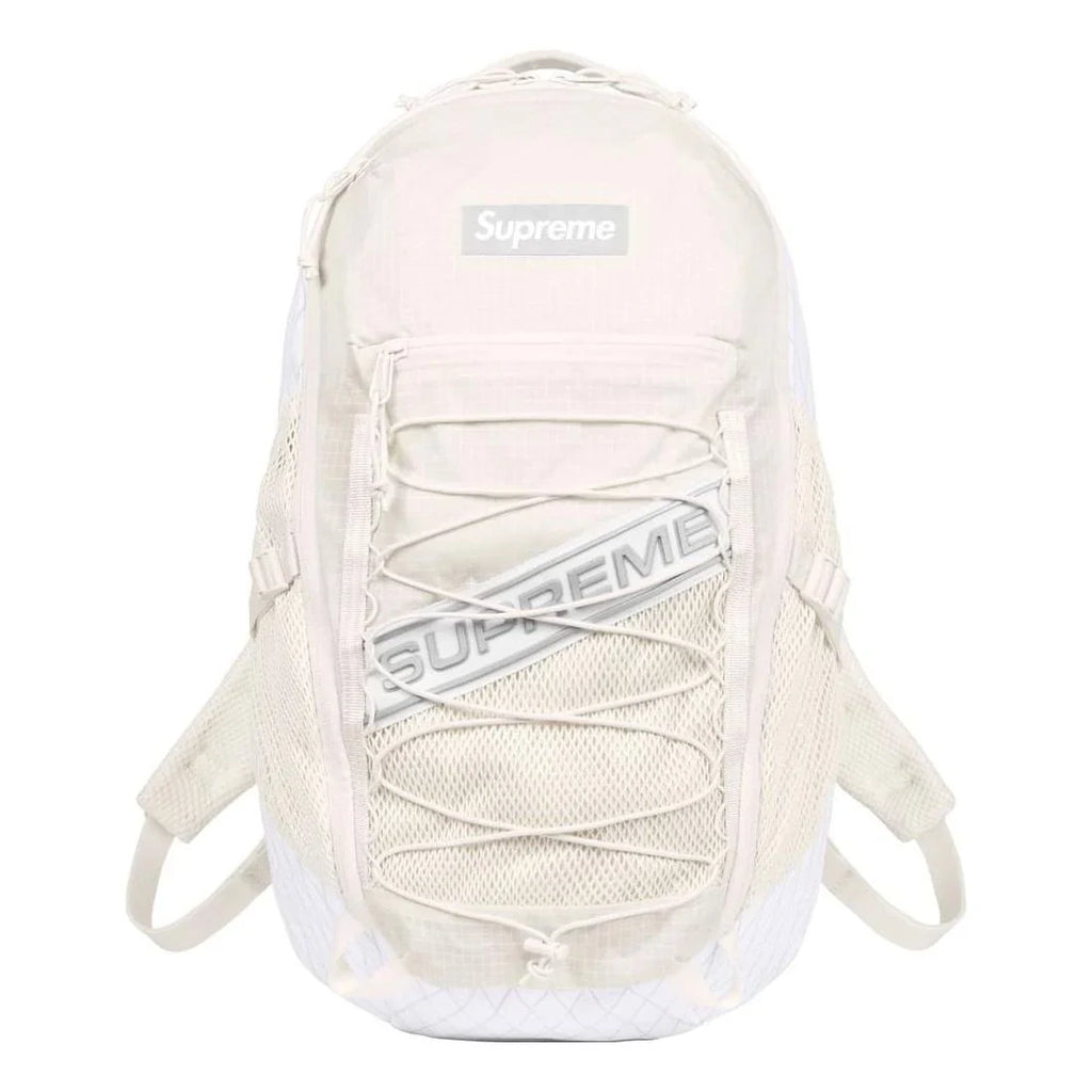 3D Logo Backpack White