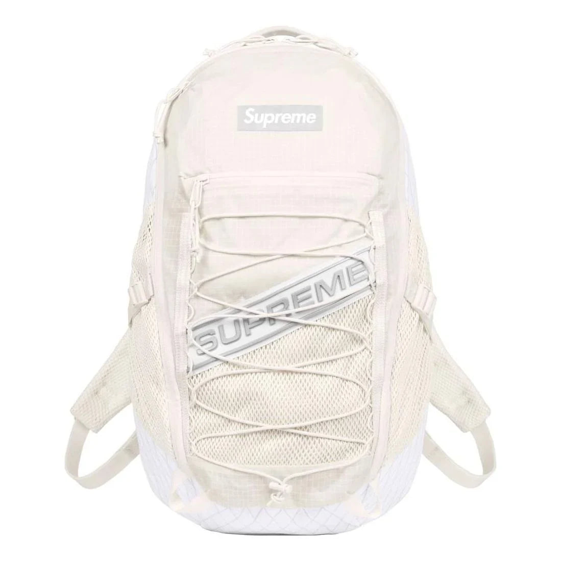 3D Logo Backpack White
